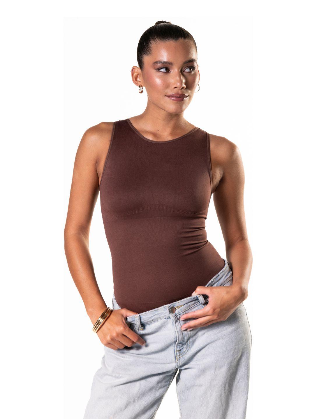 Body con tanga y escote redondo