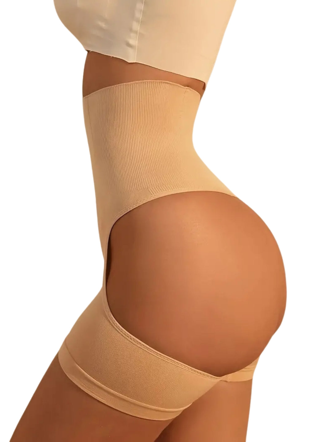 Realzador de Caderas con Control de Abdomen y Levantamiento de Glúteos de Cintura Alta
