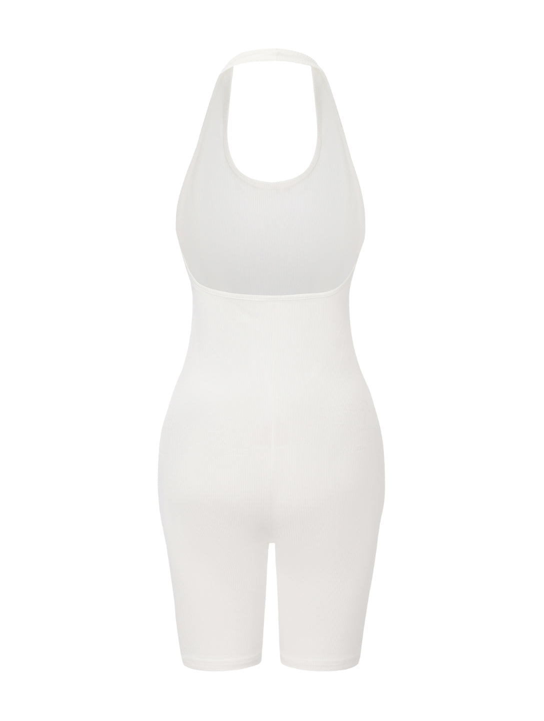 Body de cuello halter acanalado y espalda baja