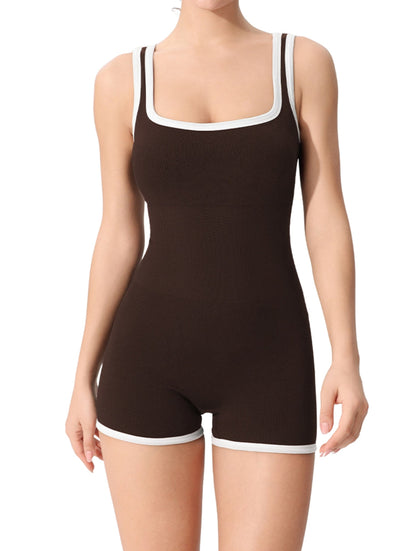 Body de canalé con contorno