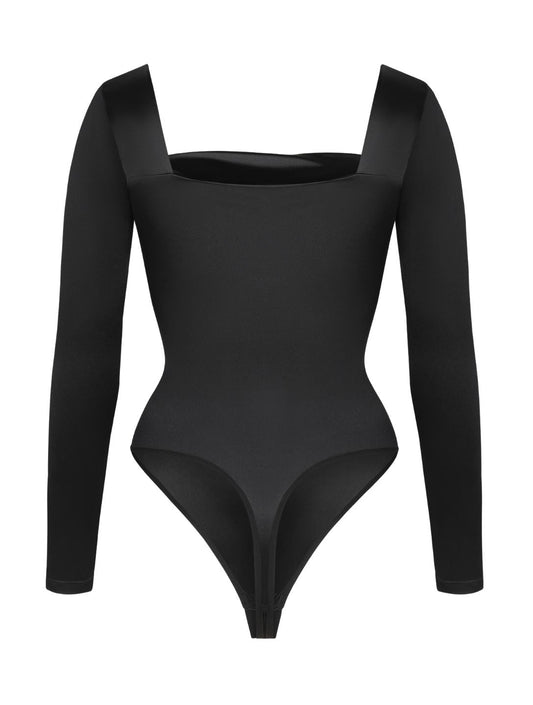Body de satén con escote cascada