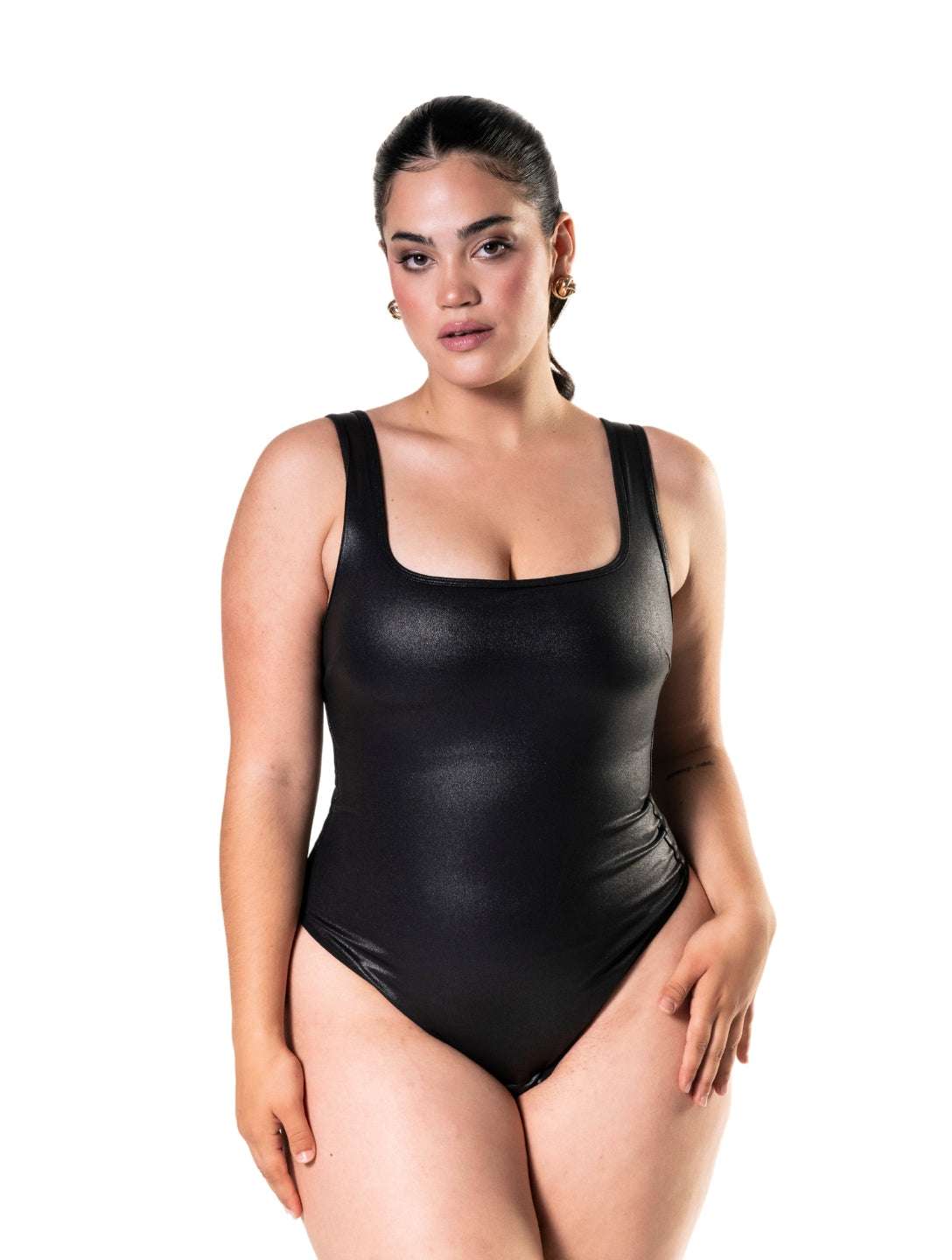 Body con aspecto de cuero