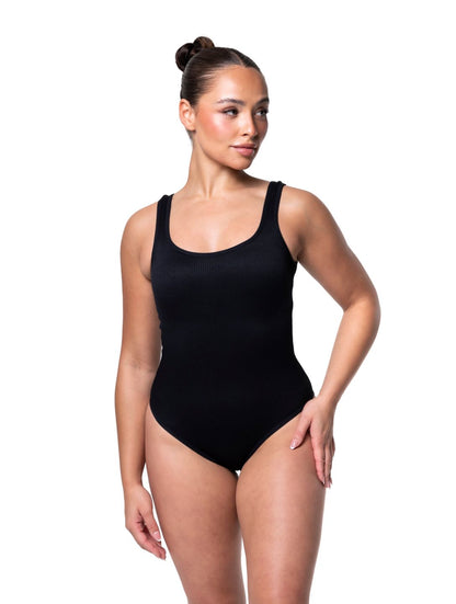 Body de canalé con escote