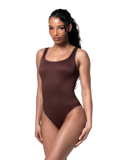 Body de canalé con escote