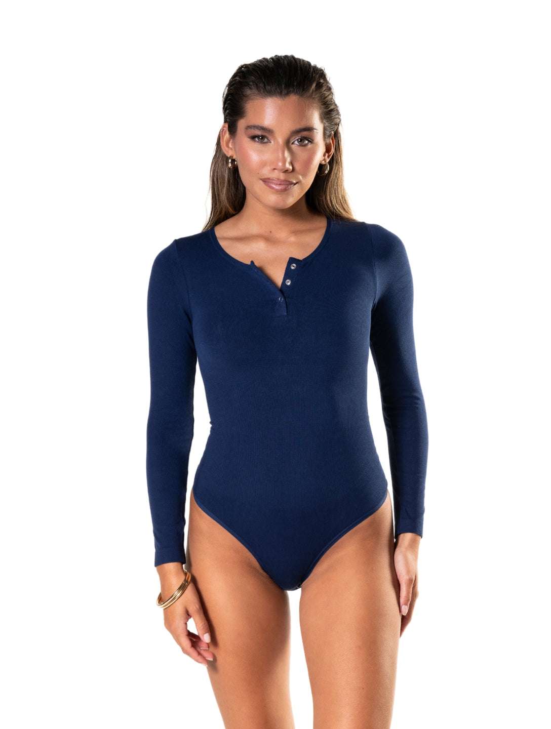 Body de manga larga y tanga sin costuras